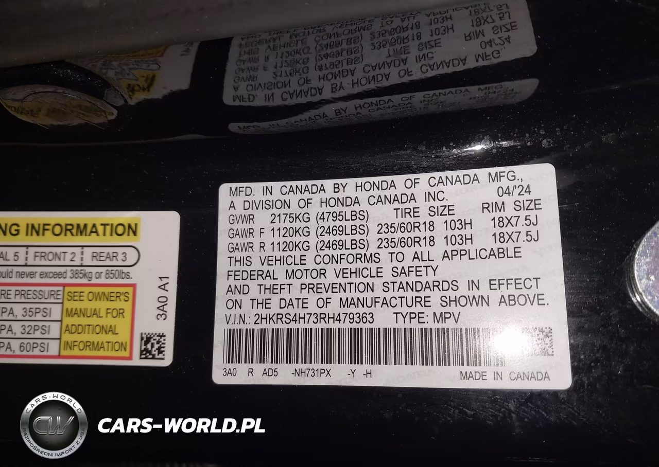 2024 Honda Cr-V Ex-L Awd VIN:2HKRS4H73RH479363 - 9