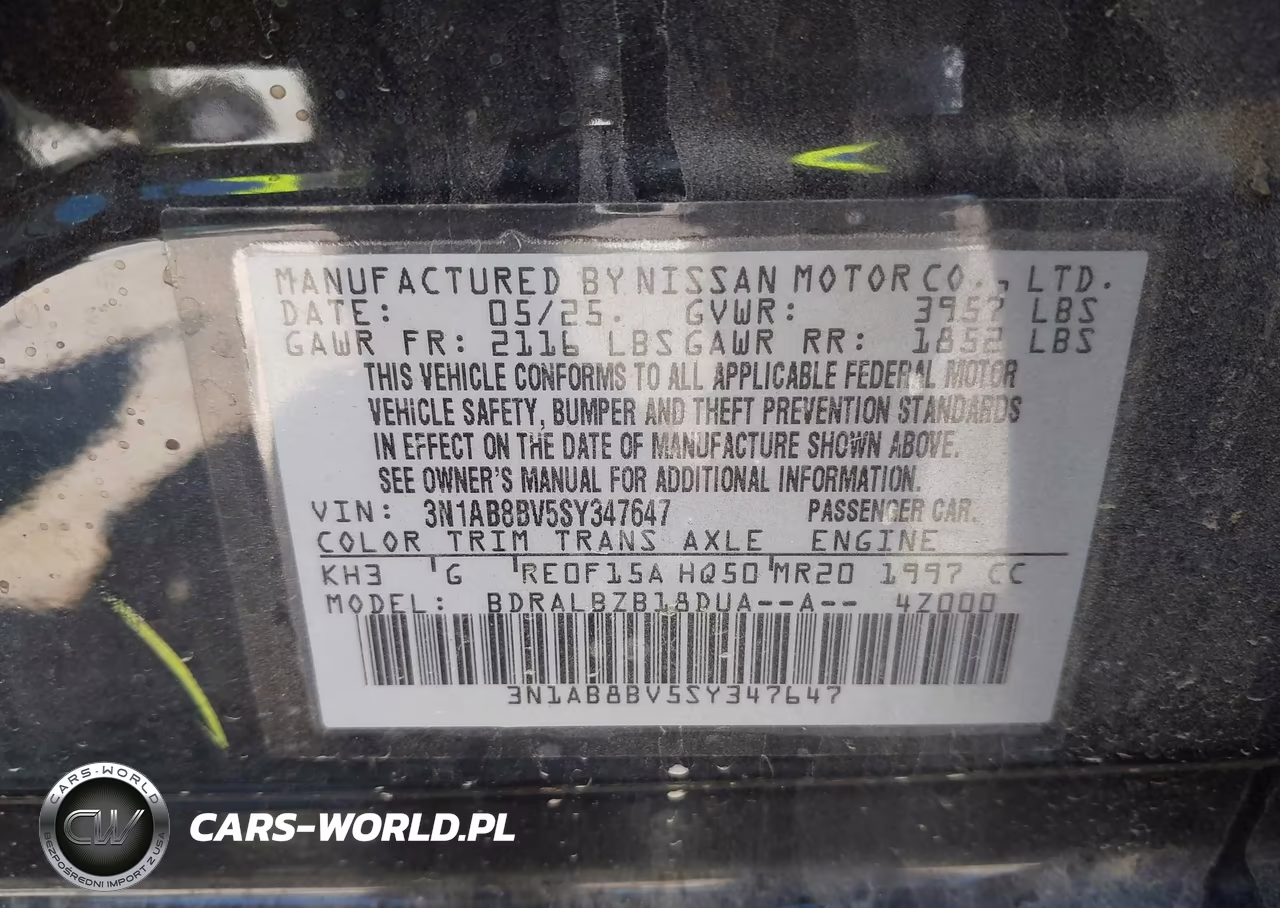 2025 Nissan Sentra S VIN:3N1AB8BV5SY347647 - 9