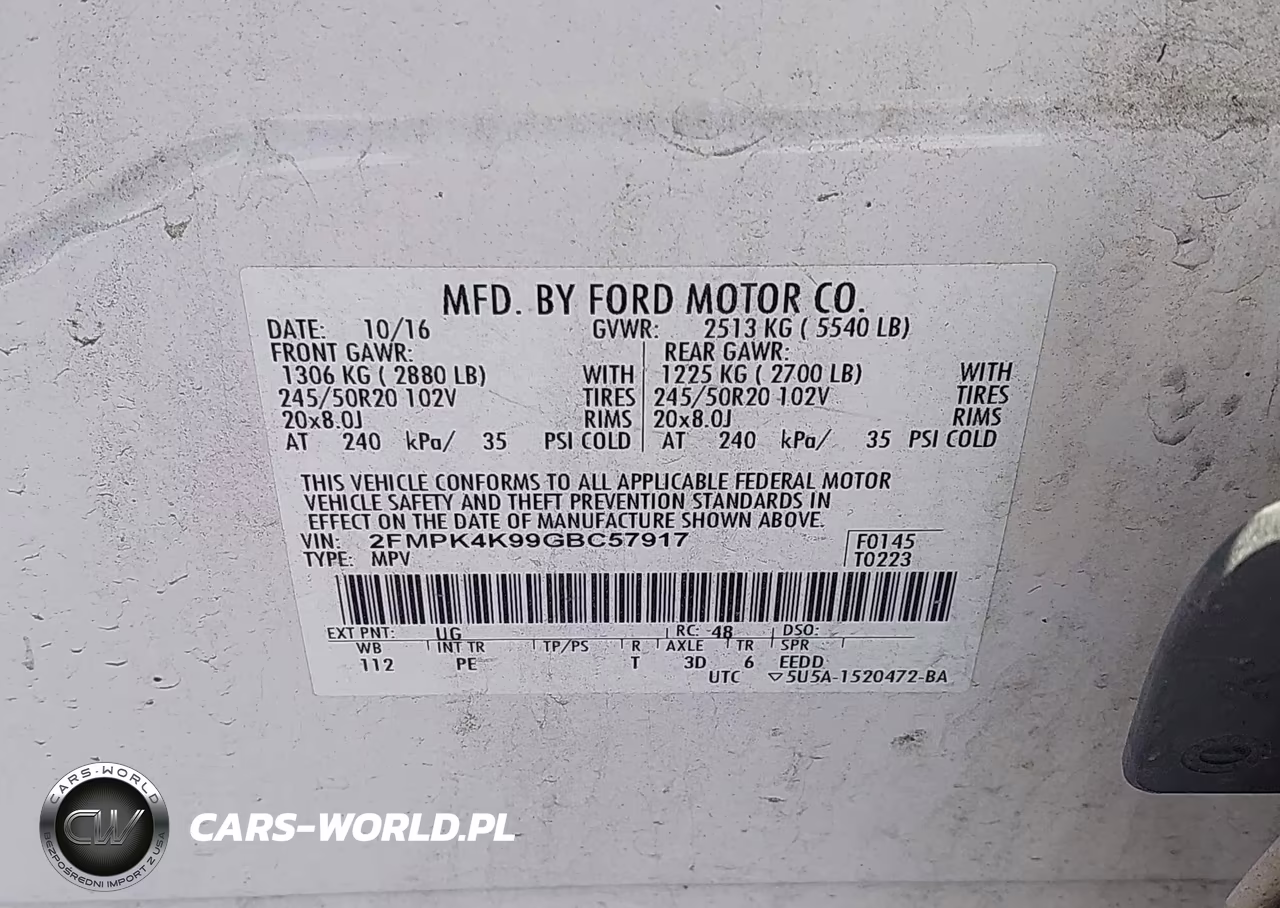 2016 Ford Edge Titanium VIN:2FMPK4K99GBC57917 - 9