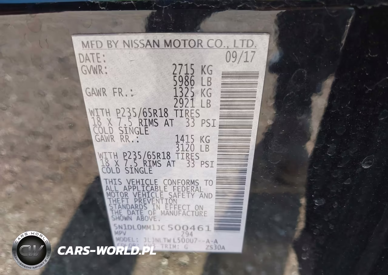 2018 Infiniti Qx60 VIN:5N1DL0MM1JC500461 - 9