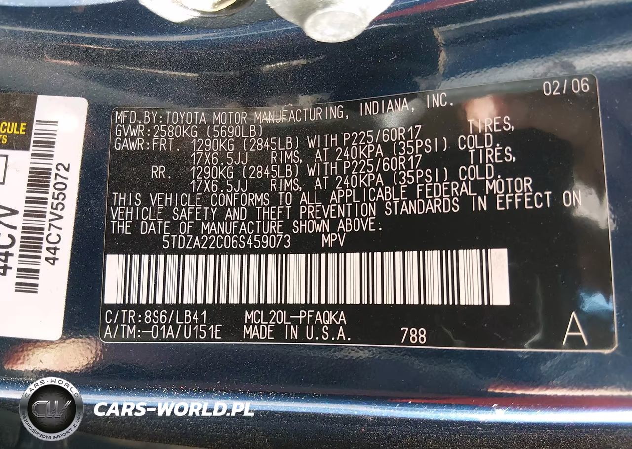 2006 Toyota Sienna Xle VIN:5TDZA22C06S459073 - 9