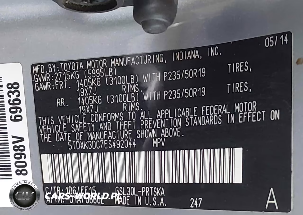 2014 Toyota Sienna Se 8 Passenger VIN:5TDXK3DC7ES492044 - 9