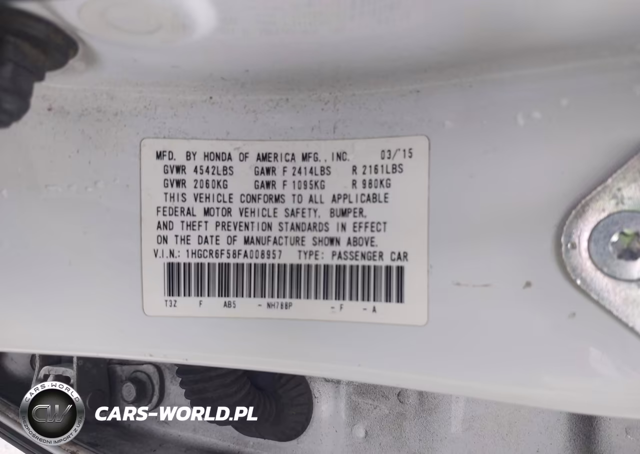 2015 Honda Accord Hybrid Ex-L VIN:1HGCR6F58FA008957 - 9