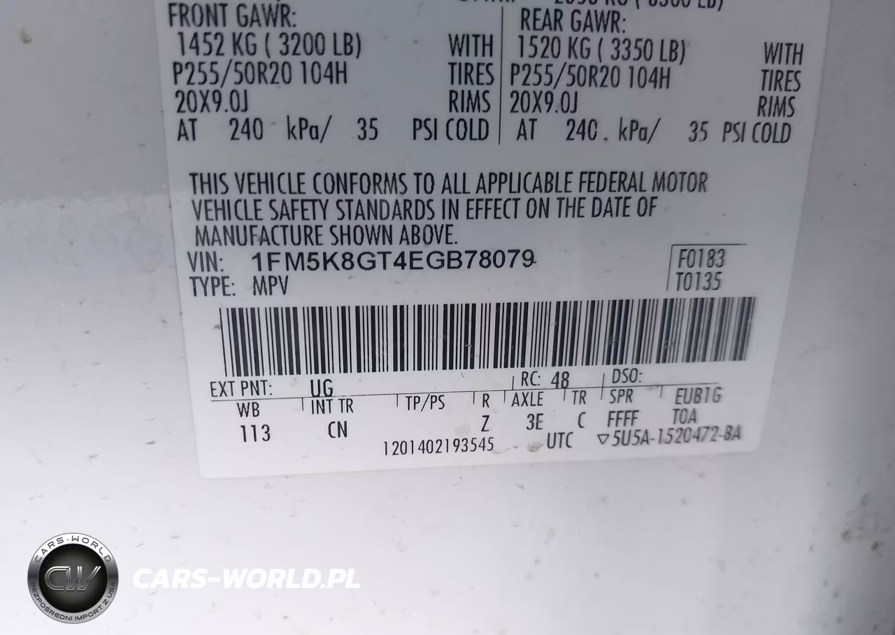2014 Ford Explorer Sport VIN:1FM5K8GT4EGB78079 - 9