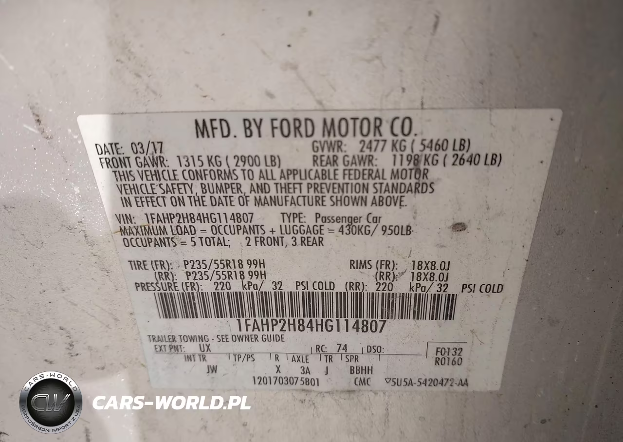 2017 Ford Taurus Sel VIN:1FAHP2H84HG114807 - 9