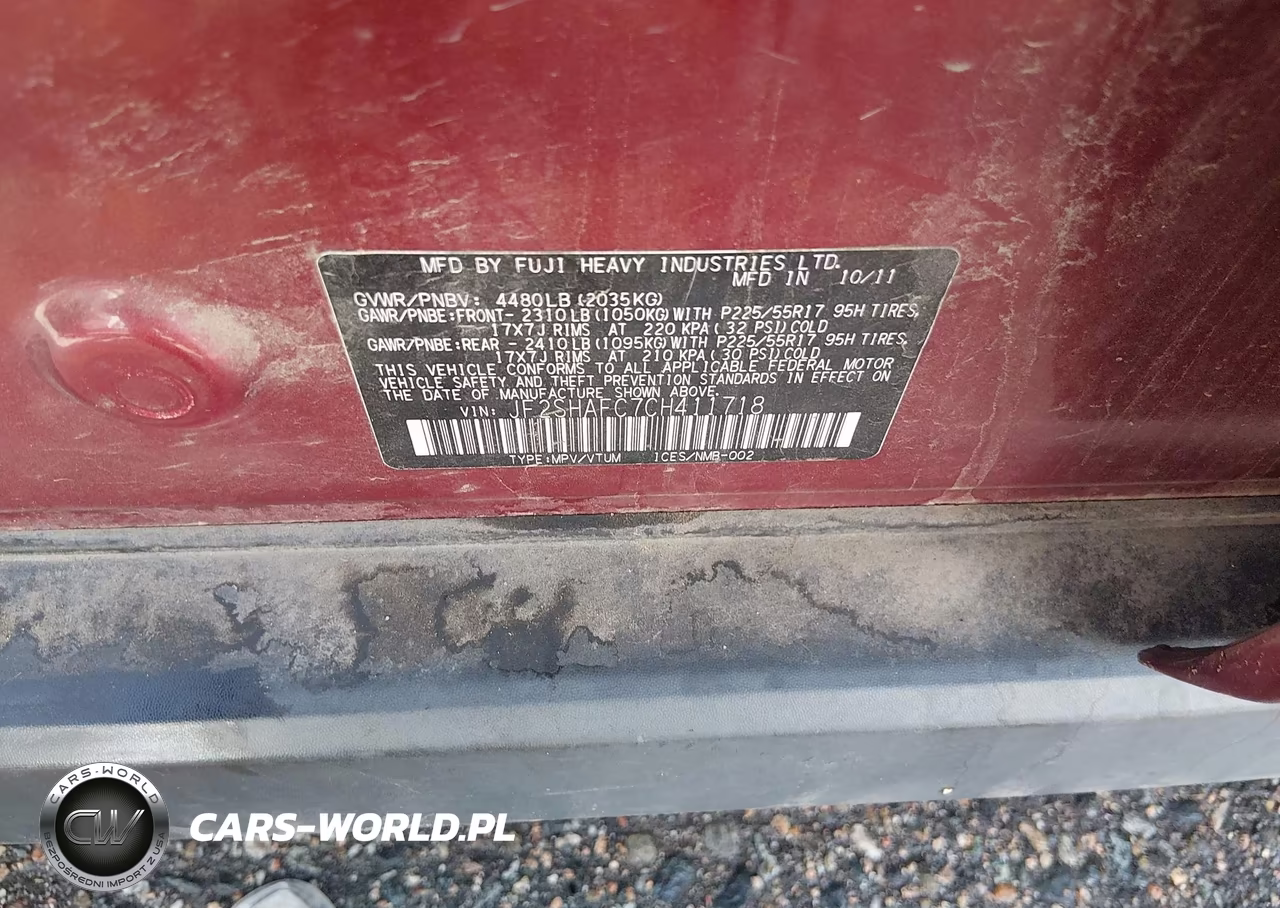 2012 Subaru Forester 2.5X Limited VIN:JF2SHAFC7CH411718 - 9