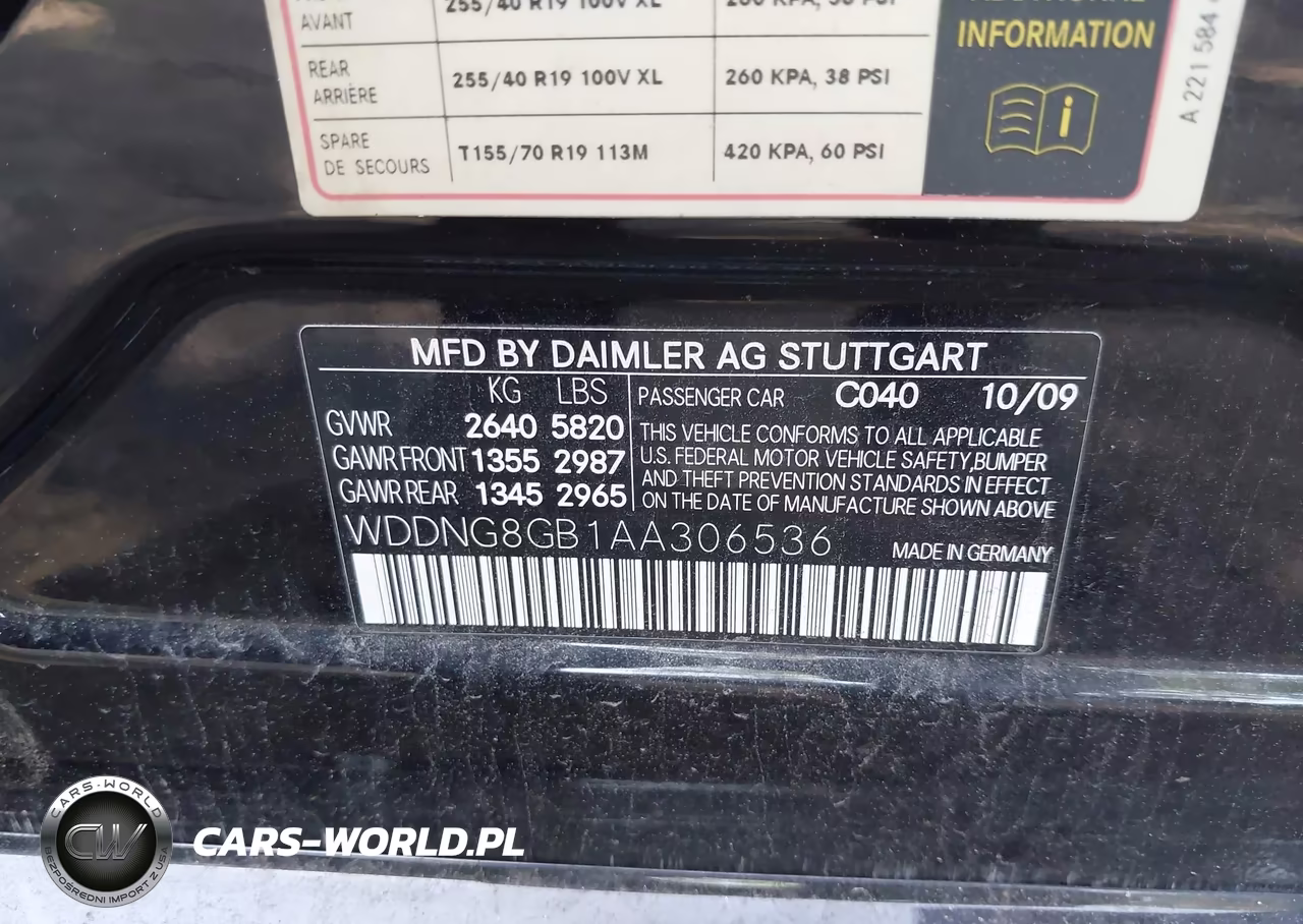 2010 Mercedes-Benz S 550 4Matic VIN:WDDNG8GB1AA306536 - 9