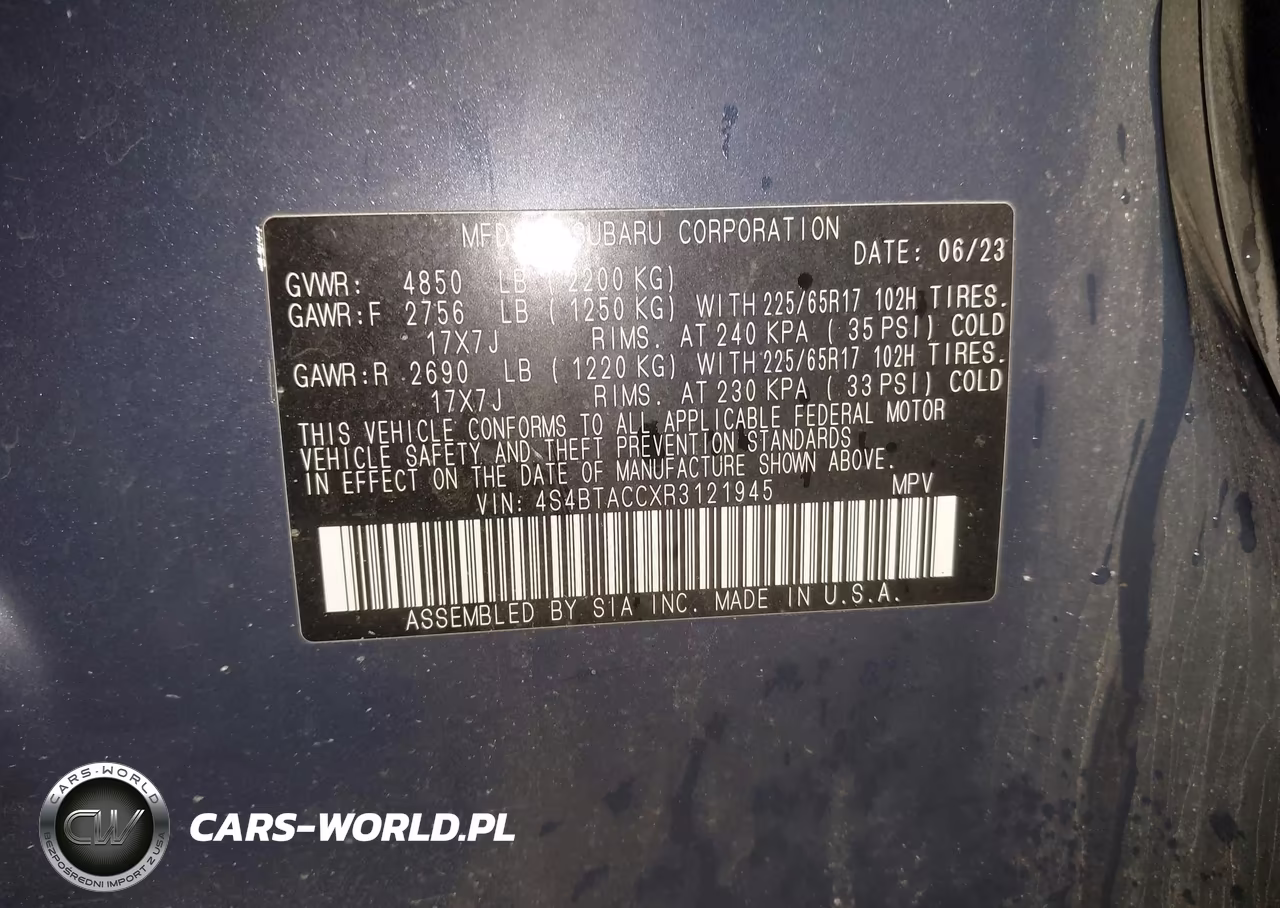 2024 Subaru Outback Premium VIN:4S4BTACCXR3121945 - 9