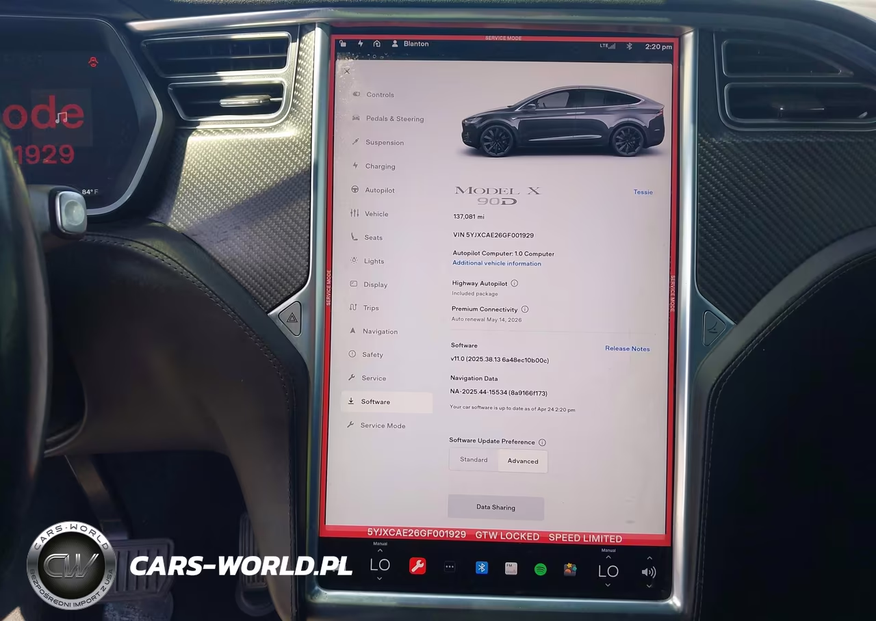 2016 Tesla Model X 60D-70D-75D-90D VIN:5YJXCAE26GF001929 - 7