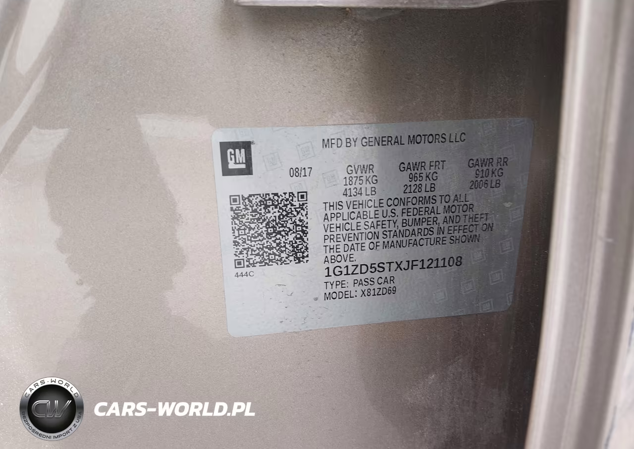 2018 Chevrolet Malibu Lt VIN:1G1ZD5STXJF121108 - 9