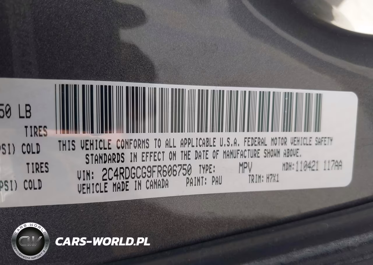 2015 Dodge Grand Caravan Sxt VIN:2C4RDGCG9FR606750 - 9