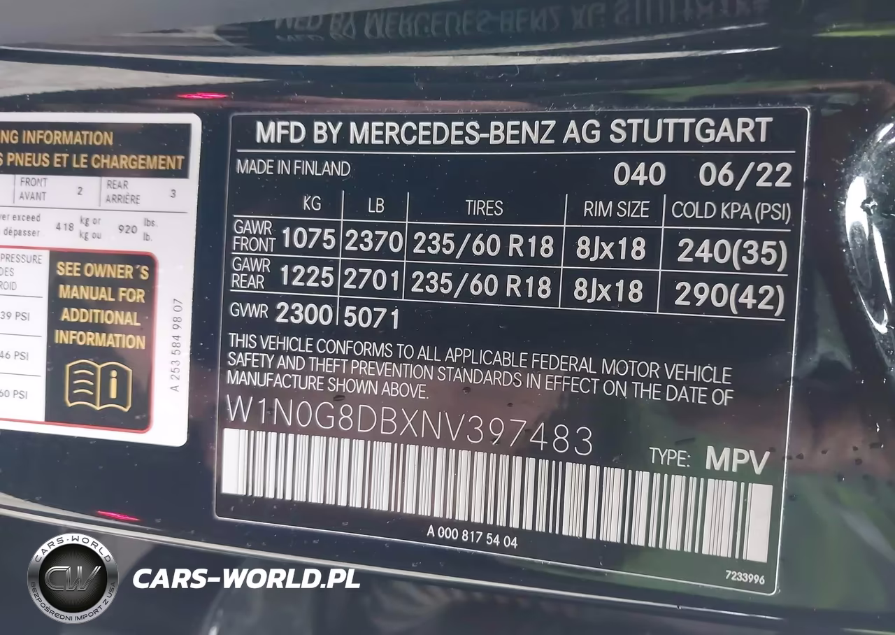 2022 Mercedes-Benz Glc 300 Suv VIN:W1N0G8DBXNV397483 - 9