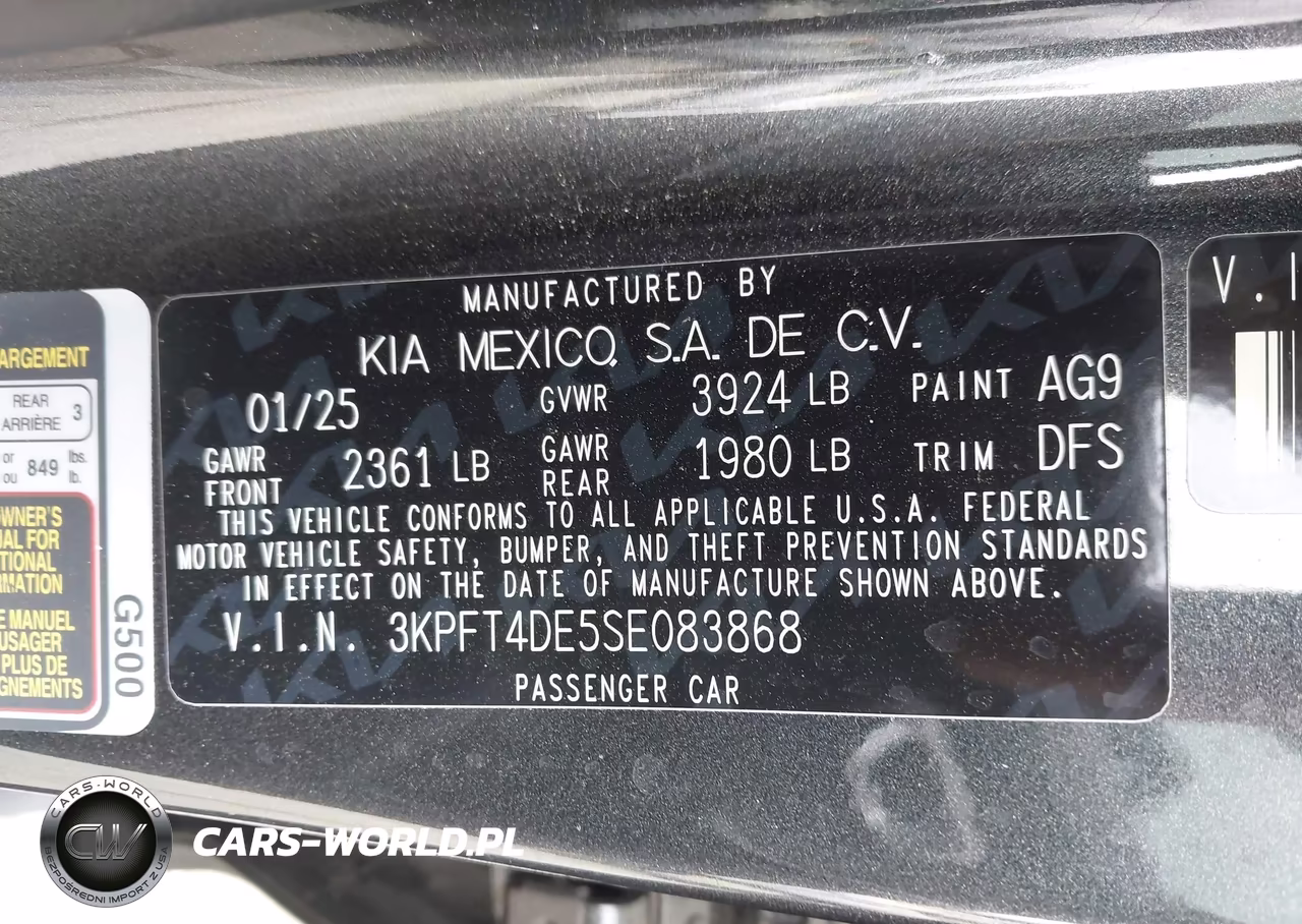 2025 Kia K4 Lxs VIN:3KPFT4DE5SE083868 - 9