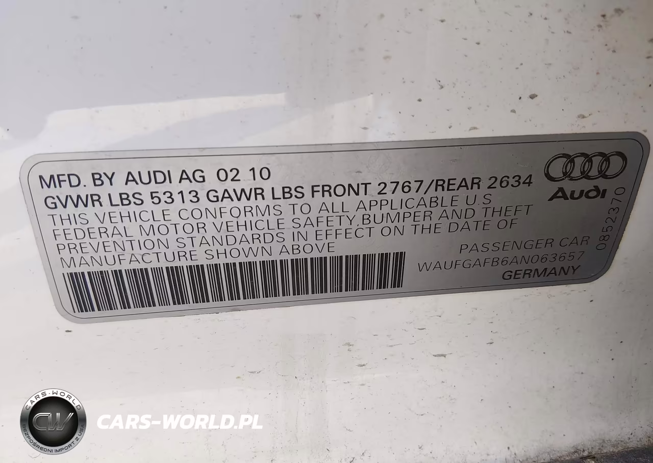 2010 Audi A6 3.0 Premium VIN:WAUFGAFB6AN063657 - 9