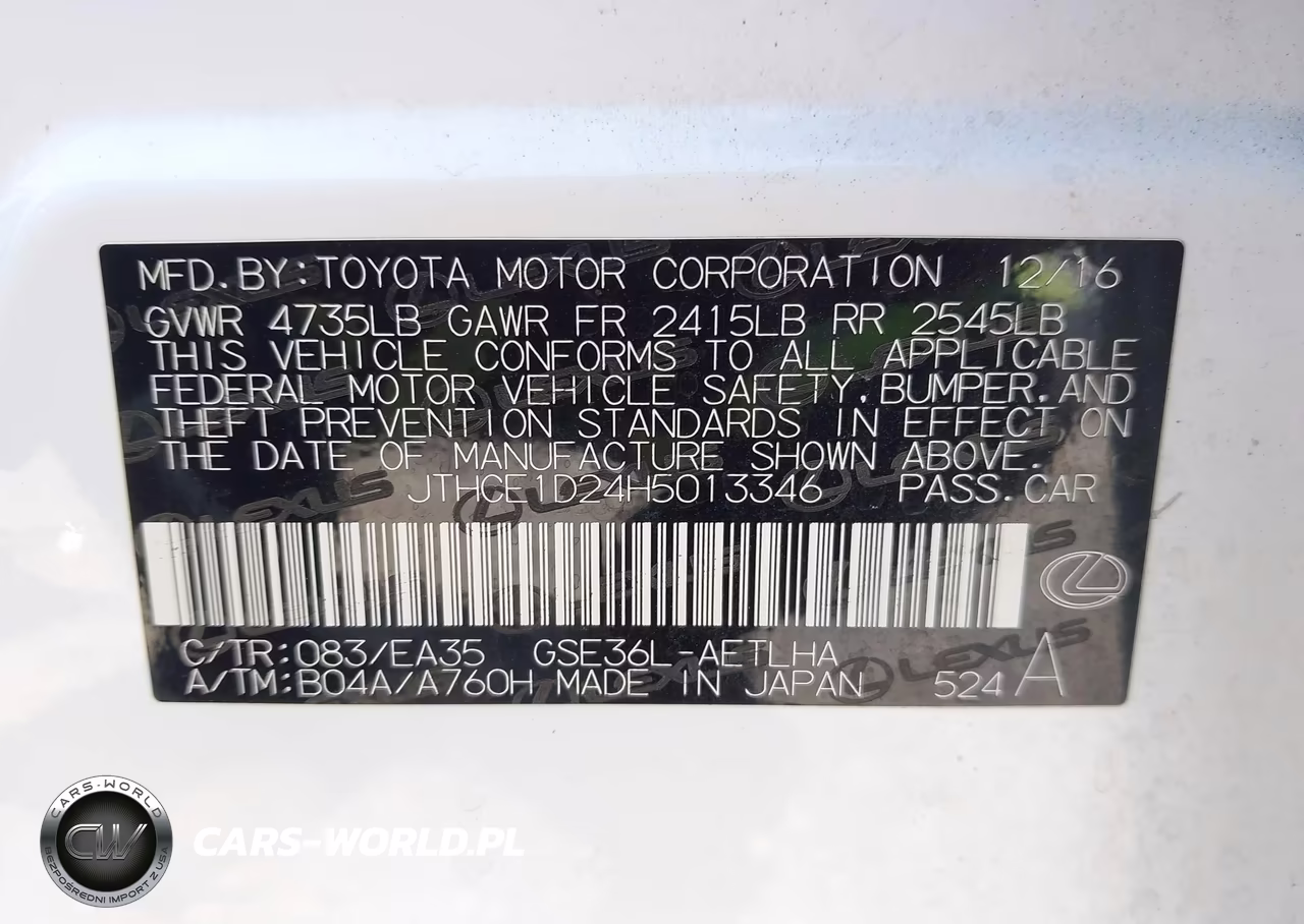 2017 Lexus Is 350 VIN:JTHCE1D24H5013346 - 9