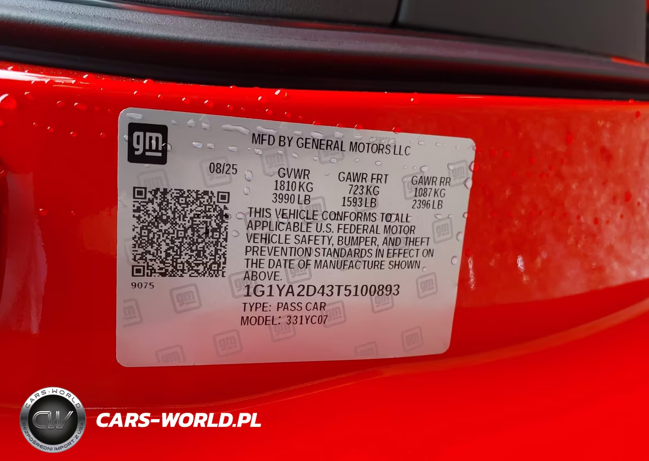 2026 Chevrolet Corvette Stingray , 1Lt, Rwd VIN:1G1YA2D43T5100893 - 9