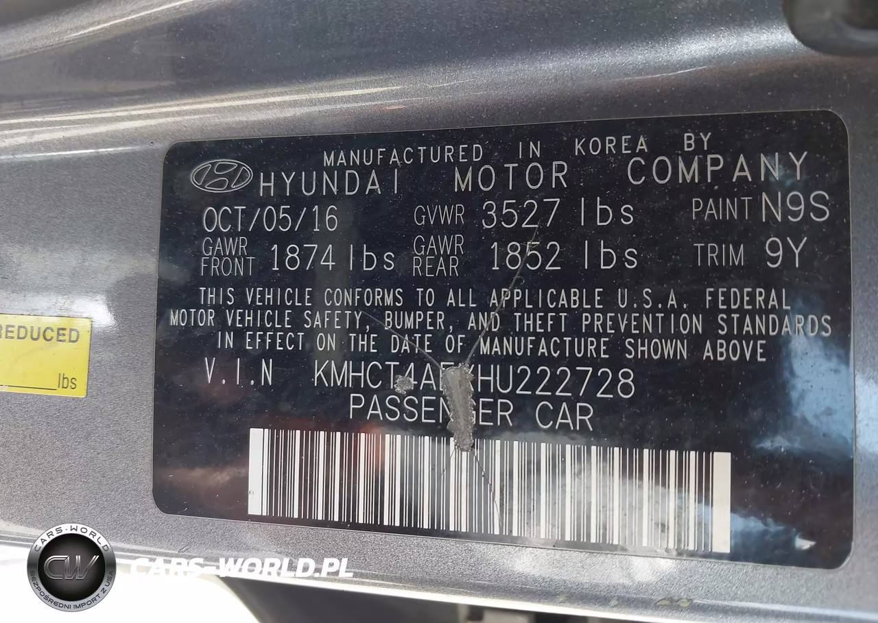 2017 Hyundai Accent Se VIN:KMHCT4AEXHU222728 - 9