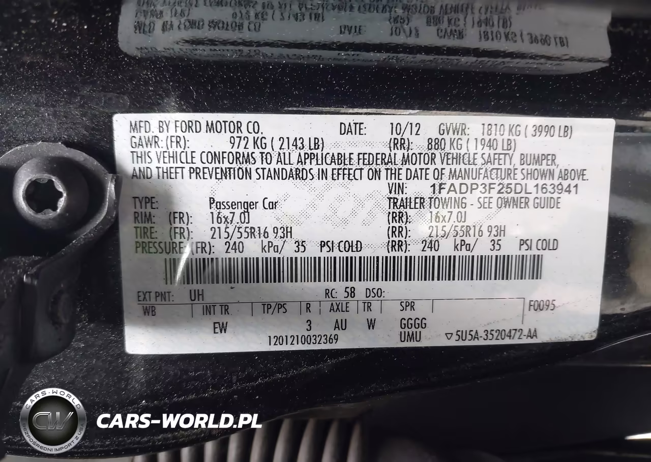 2013 Ford Focus Se VIN:1FADP3F25DL163941 - 9