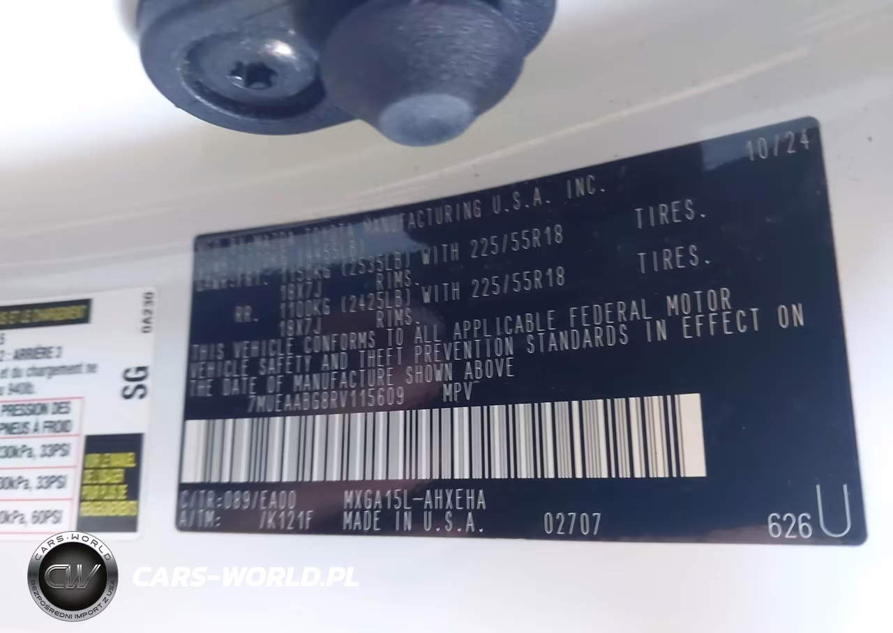 2024 Toyota Corolla Cross Xle VIN:7MUEAABG8RV115609 - 9
