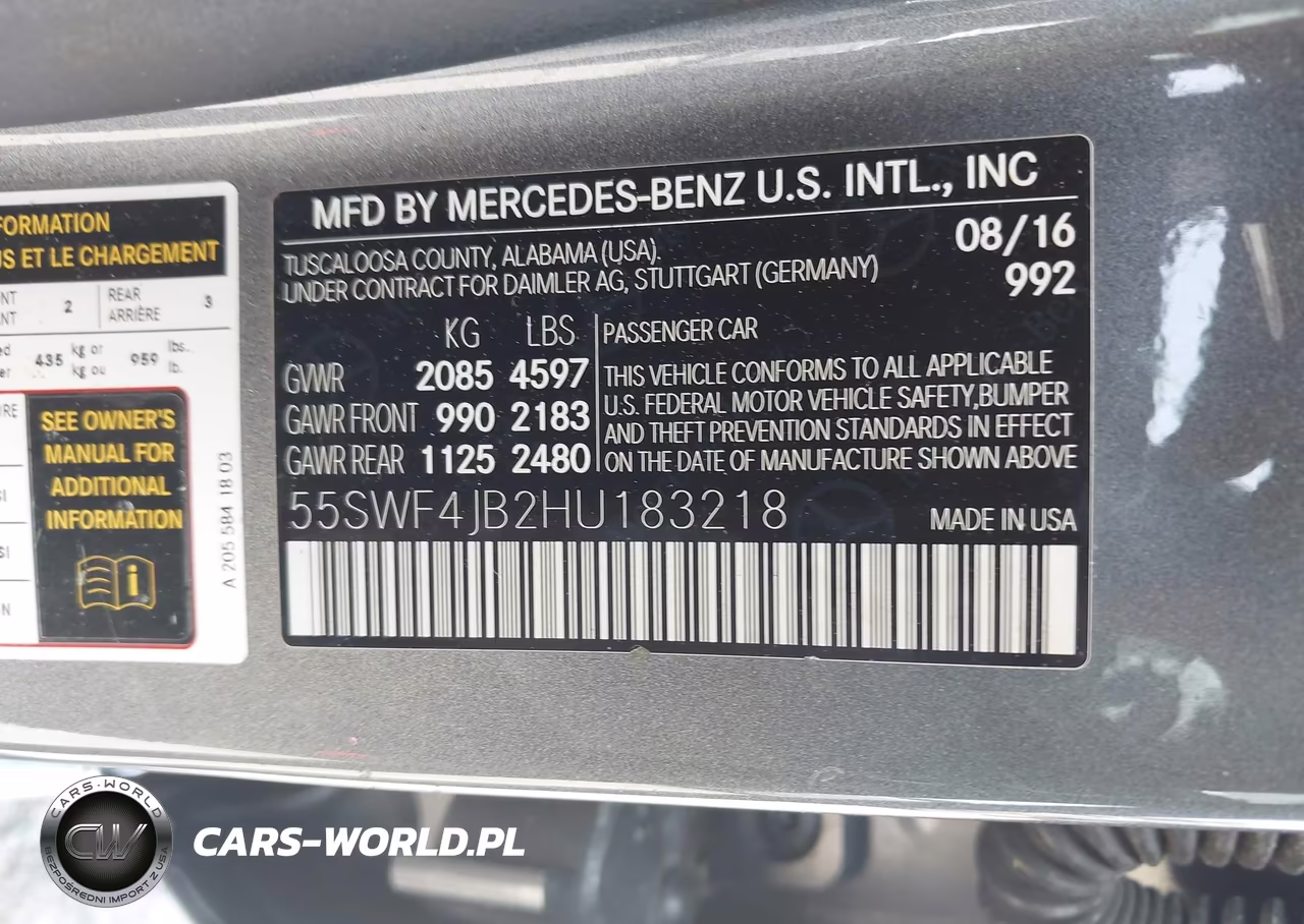 2017 Mercedes-Benz C 300 Luxury VIN:55SWF4JB2HU183218 - 9