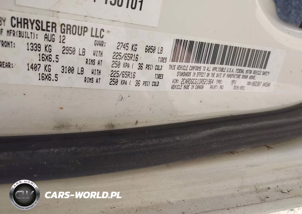 2013 Dodge Grand Caravan Sxt VIN:2C4RDGCG1DR521964 - 9