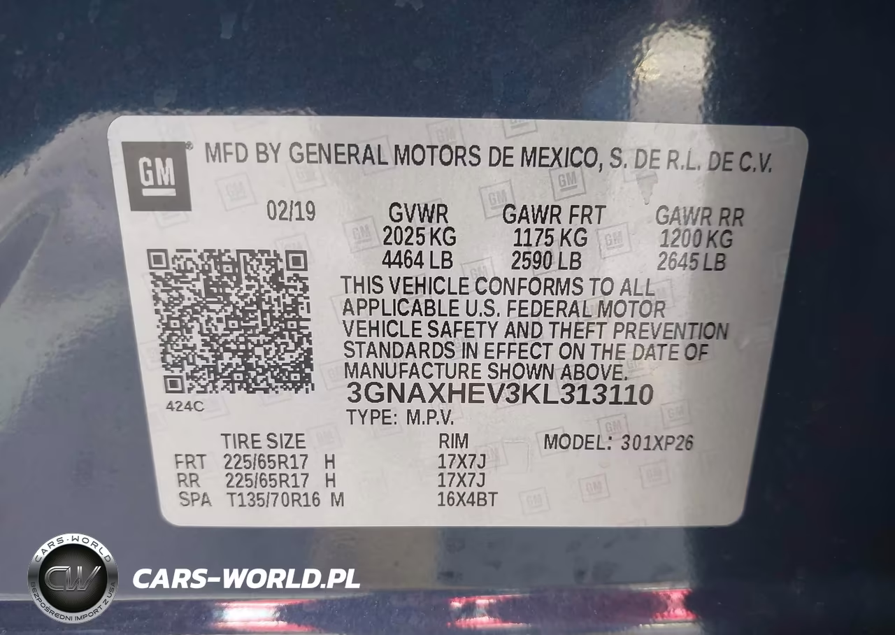 2019 Chevrolet Equinox Ls VIN:3GNAXHEV3KL313110 - 9