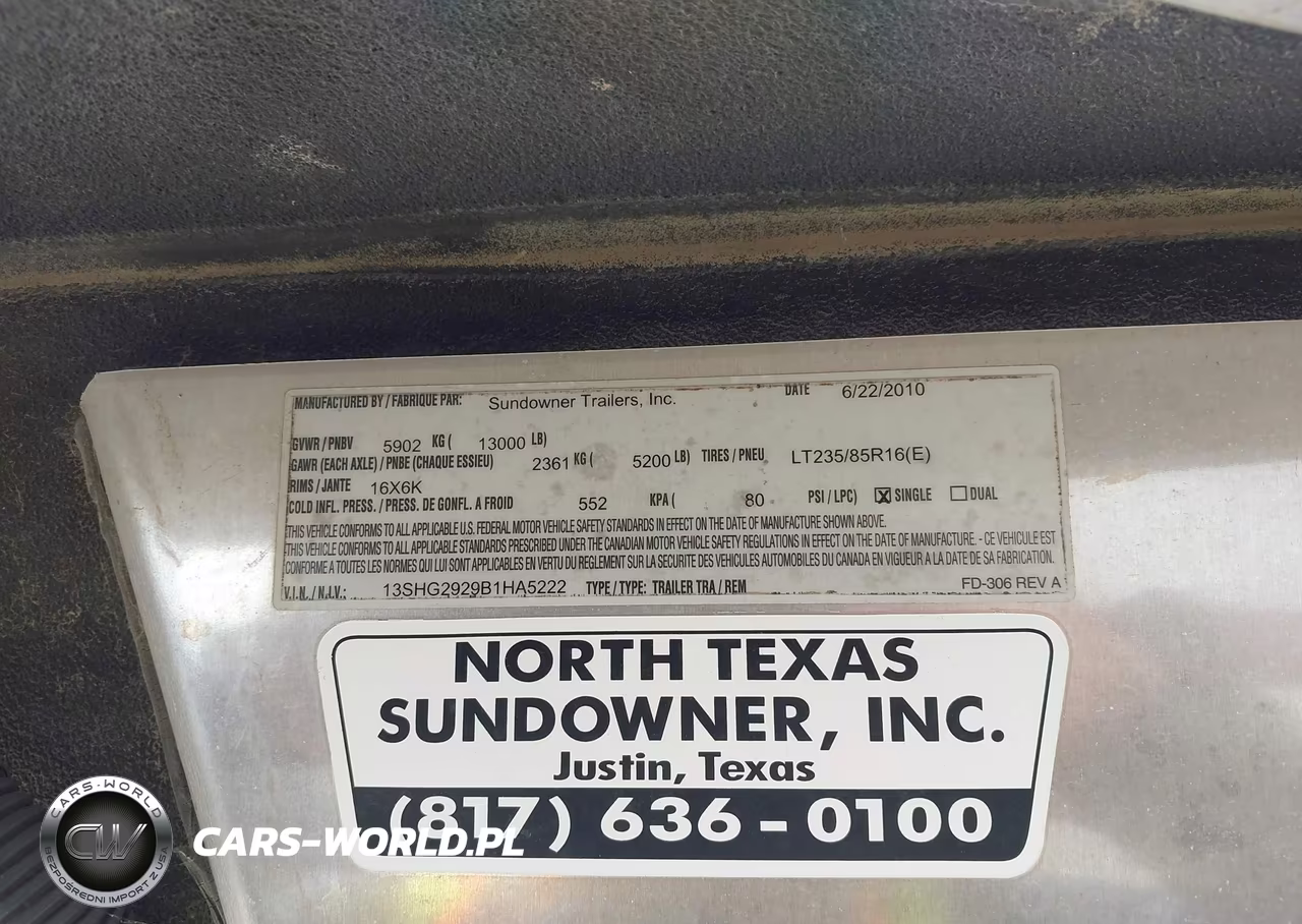 2011 Sundowner Horizon 6906 3 Horse VIN:13SHG2929B1HA5222 - 9
