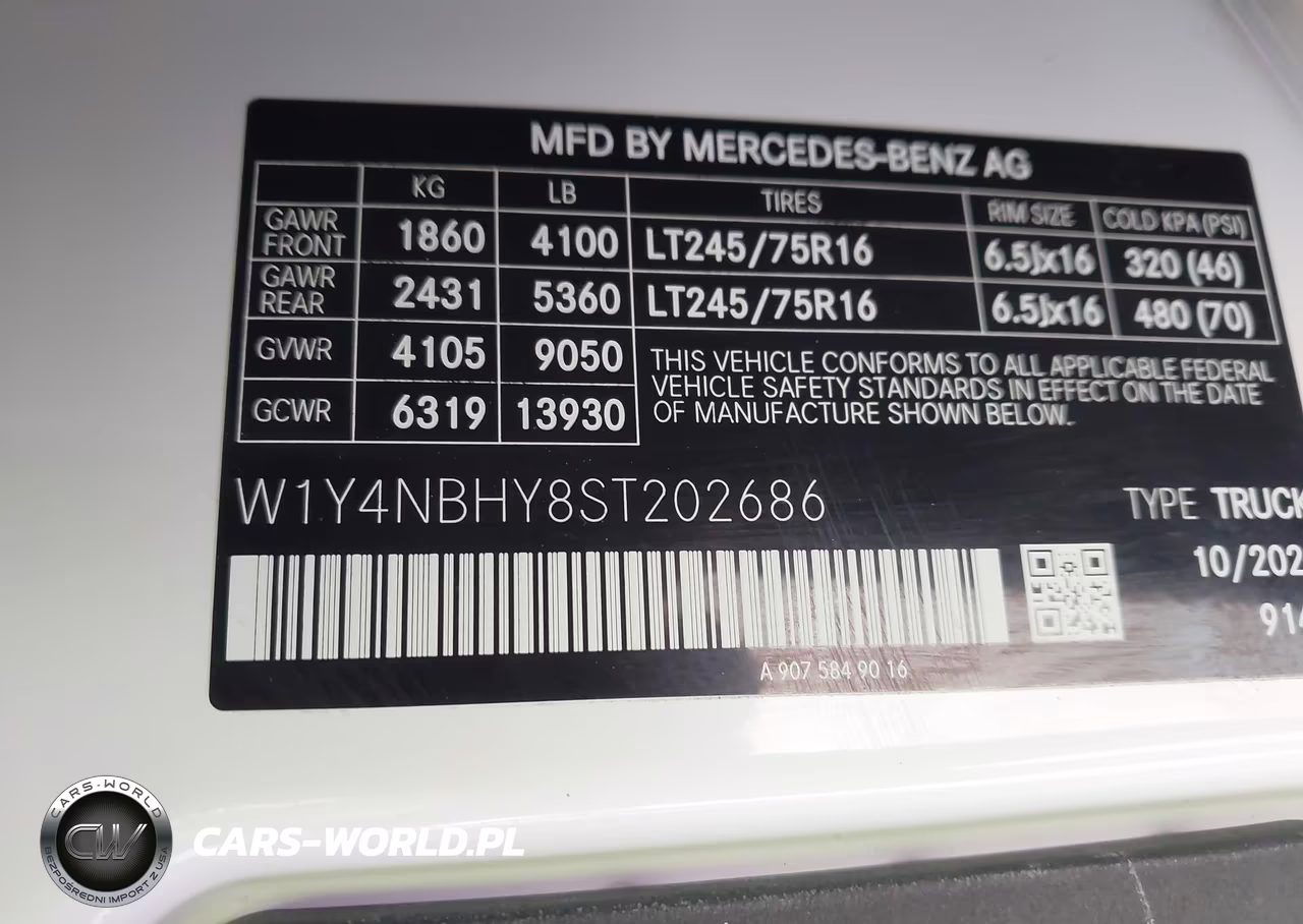 2025 Mercedes-Benz Sprinter 2500 Standard Roof 4-Cyl Diesel Ho VIN:W1Y4NBHY8ST202686 - 9
