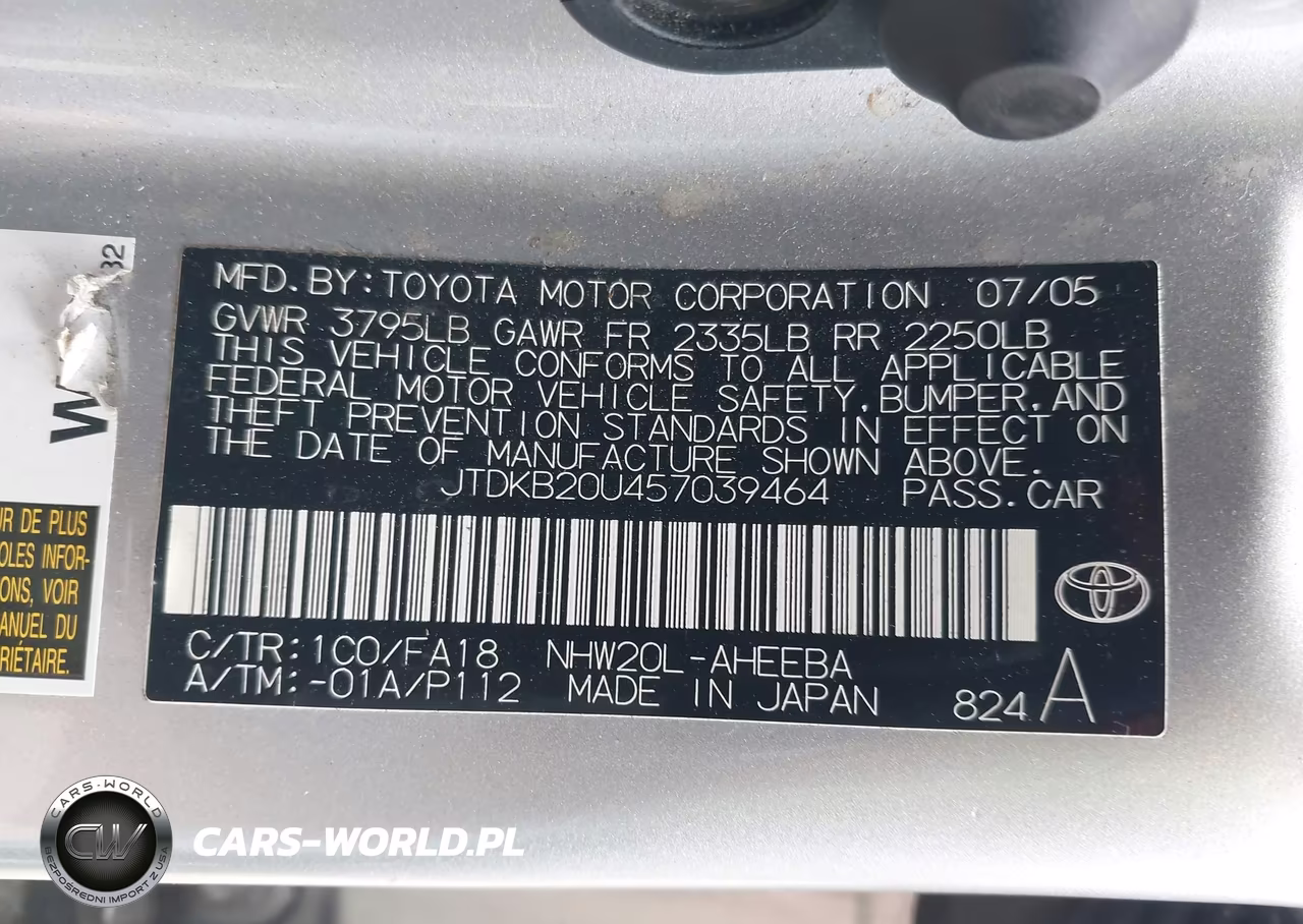 2005 Toyota Prius VIN:JTDKB20U457039464 - 9