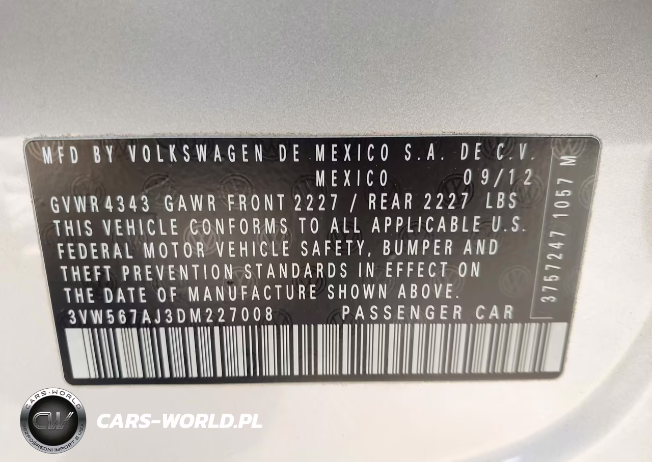 2013 Volkswagen Jetta Gli Autobahn W-Nav VIN:3VW567AJ3DM227008 - 9