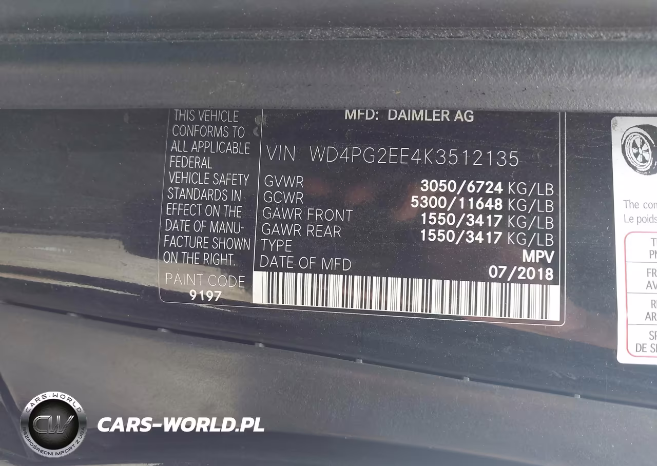 2019 Mercedes-Benz Metris VIN:WD4PG2EE4K3512135 - 8