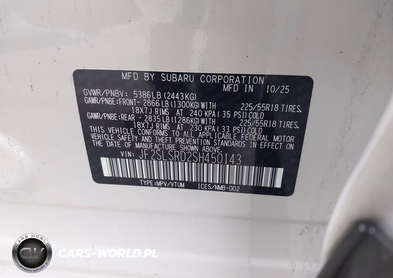 2025 Subaru Forester Limited Hybrid VIN:JF2SLSRD2SH450143 - 9