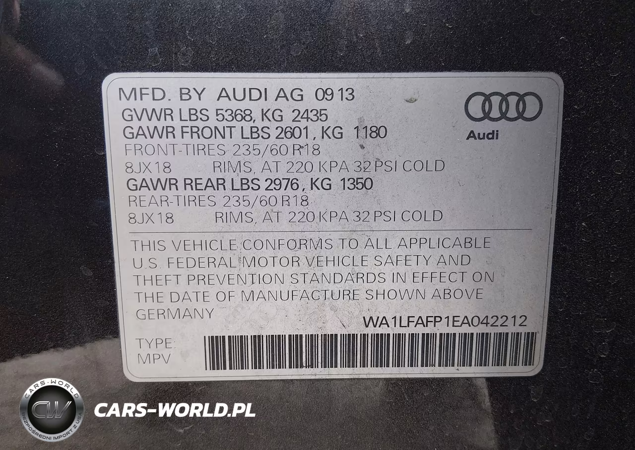 2014 Audi Q5 2.0T Premium VIN:WA1LFAFP1EA042212 - 9