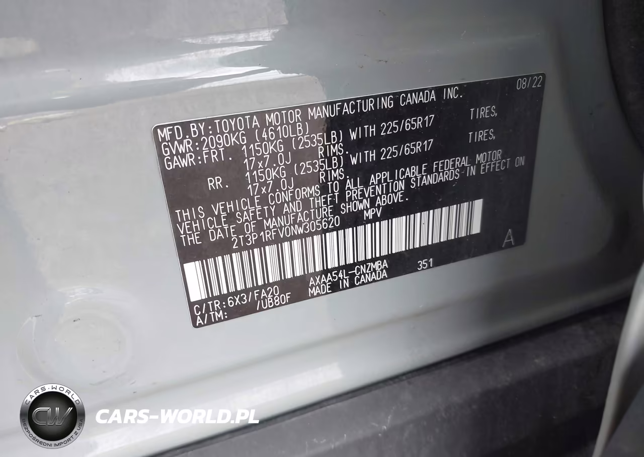 2022 Toyota Rav4 Xle VIN:2T3P1RFV0NW305620 - 9