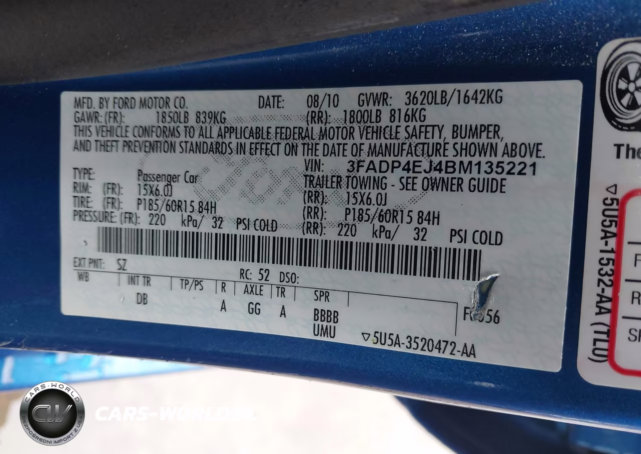 2011 Ford Fiesta Se VIN:3FADP4EJ4BM135221 - 9