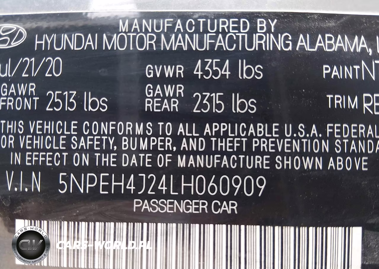 2020 Hyundai Sonata Limited VIN:5NPEH4J24LH060909 - 9