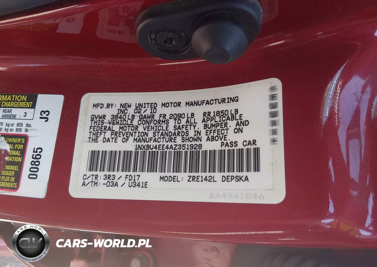2010 Toyota Corolla S VIN:1NXBU4EE4AZ351928 - 9
