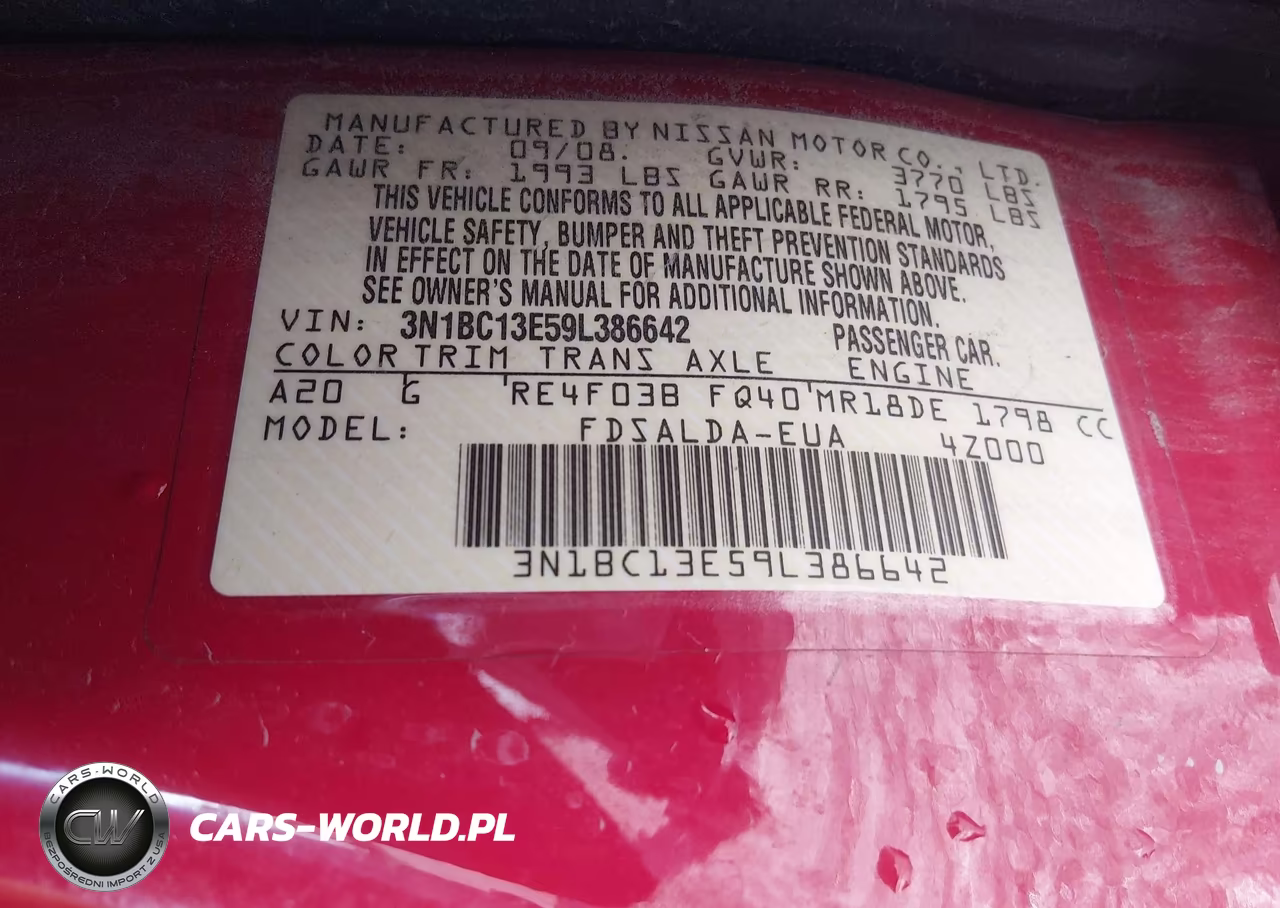 2009 Nissan Versa 1.8S VIN:3N1BC13E59L386642 - 9