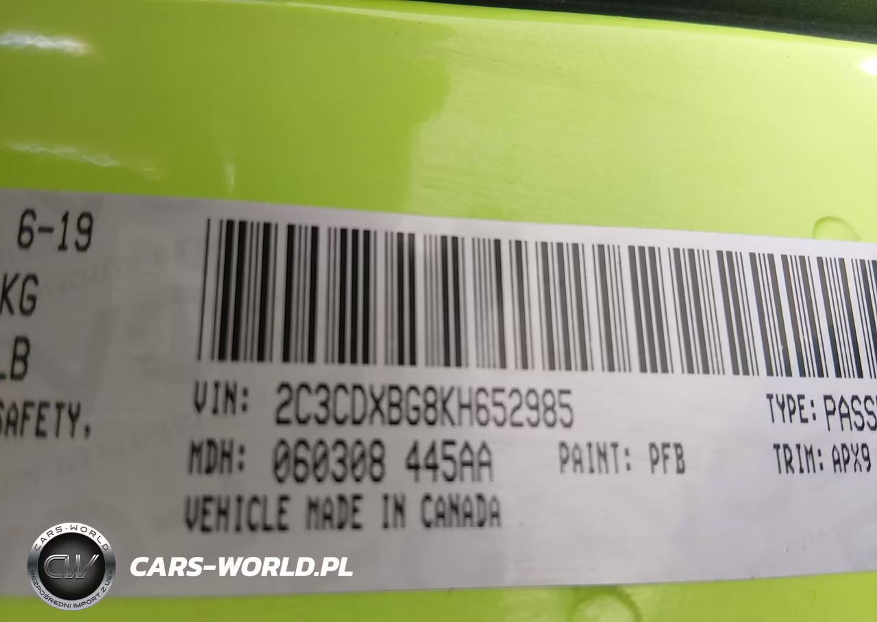 2019 Dodge Charger Sxt Rwd VIN:2C3CDXBG8KH652985 - 9