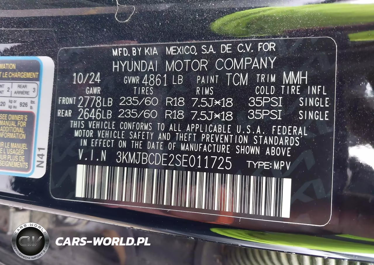 2025 Hyundai Tucson Sel VIN:3KMJBCDE2SE011725 - 9