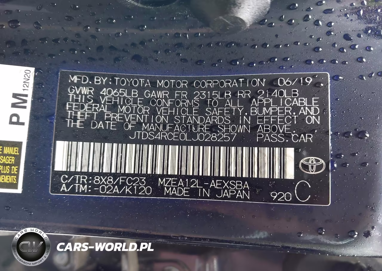 2020 Toyota Corolla Se VIN:JTDS4RCE0LJ028257 - 9