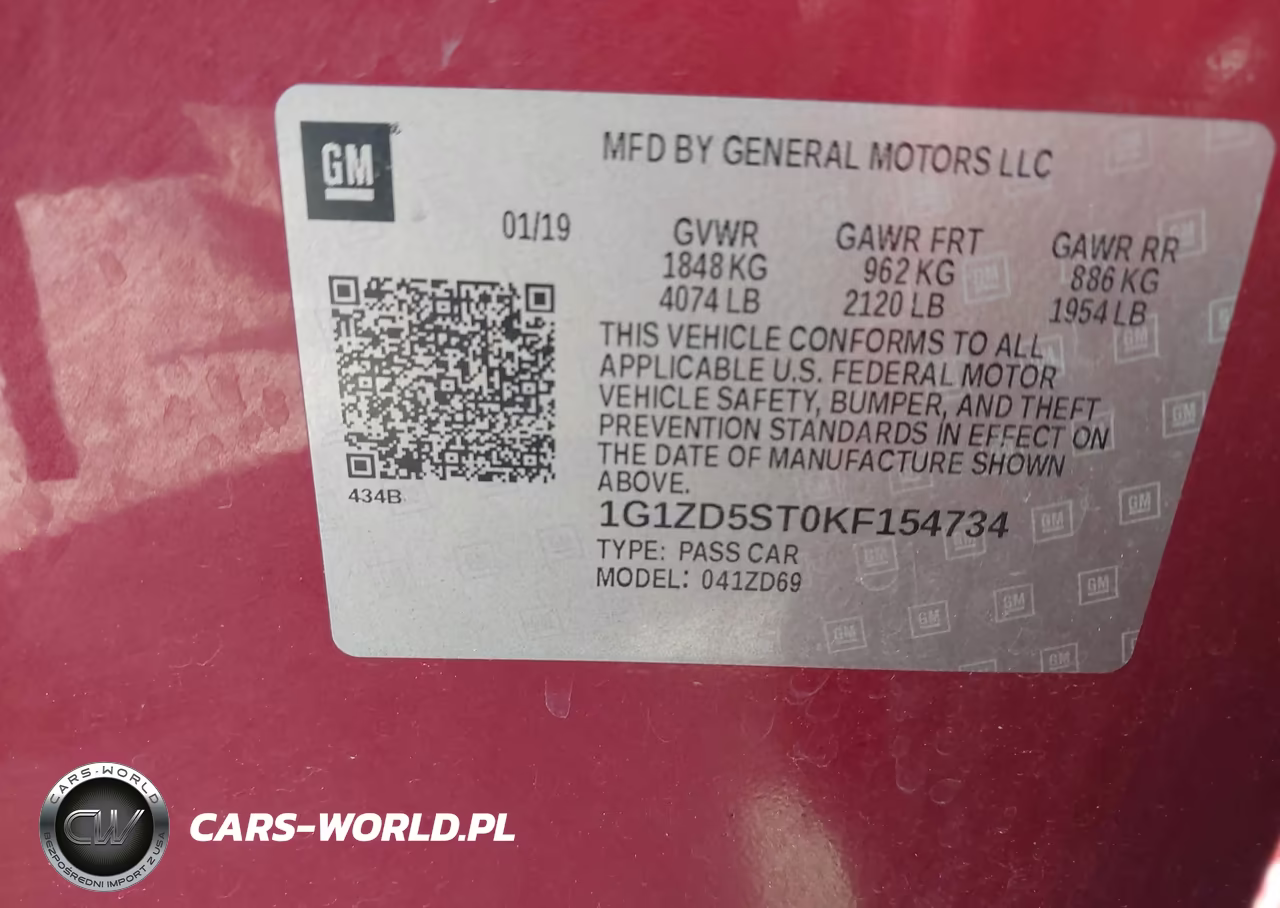 2019 Chevrolet Malibu Lt VIN:1G1ZD5ST0KF154734 - 9