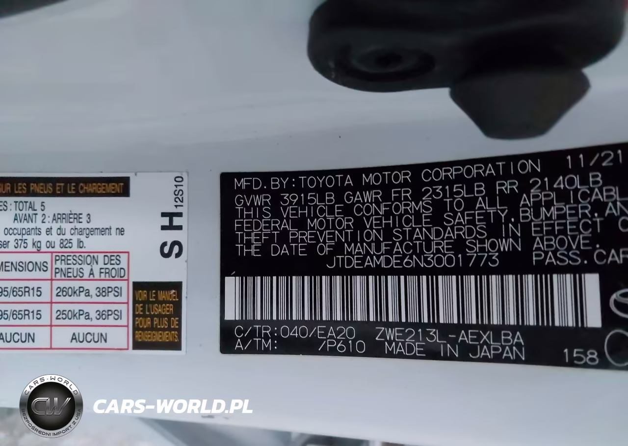 2022 Toyota Corolla Hybrid Le VIN:JTDEAMDE6N3001773 - 9