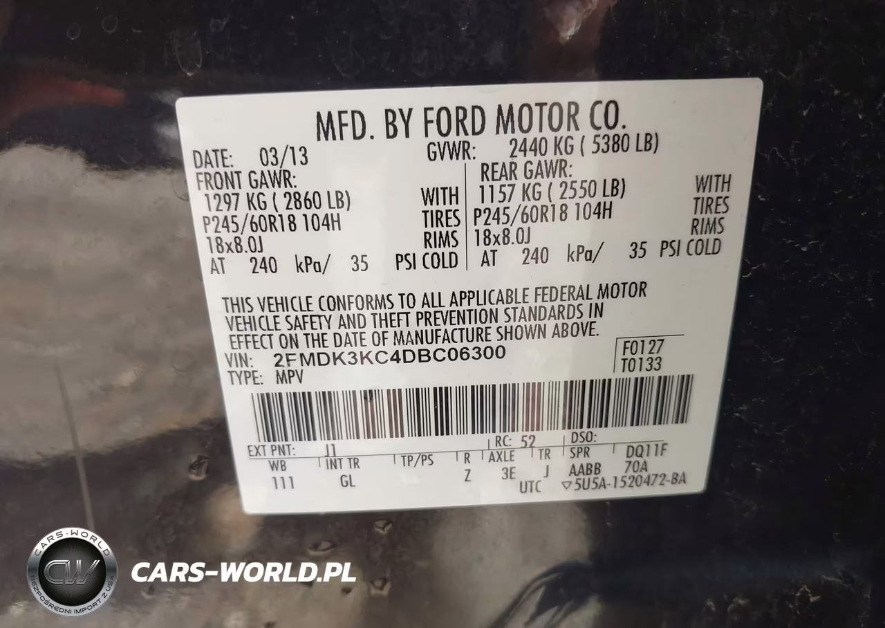2013 Ford Edge Limited VIN:2FMDK3KC4DBC06300 - 9