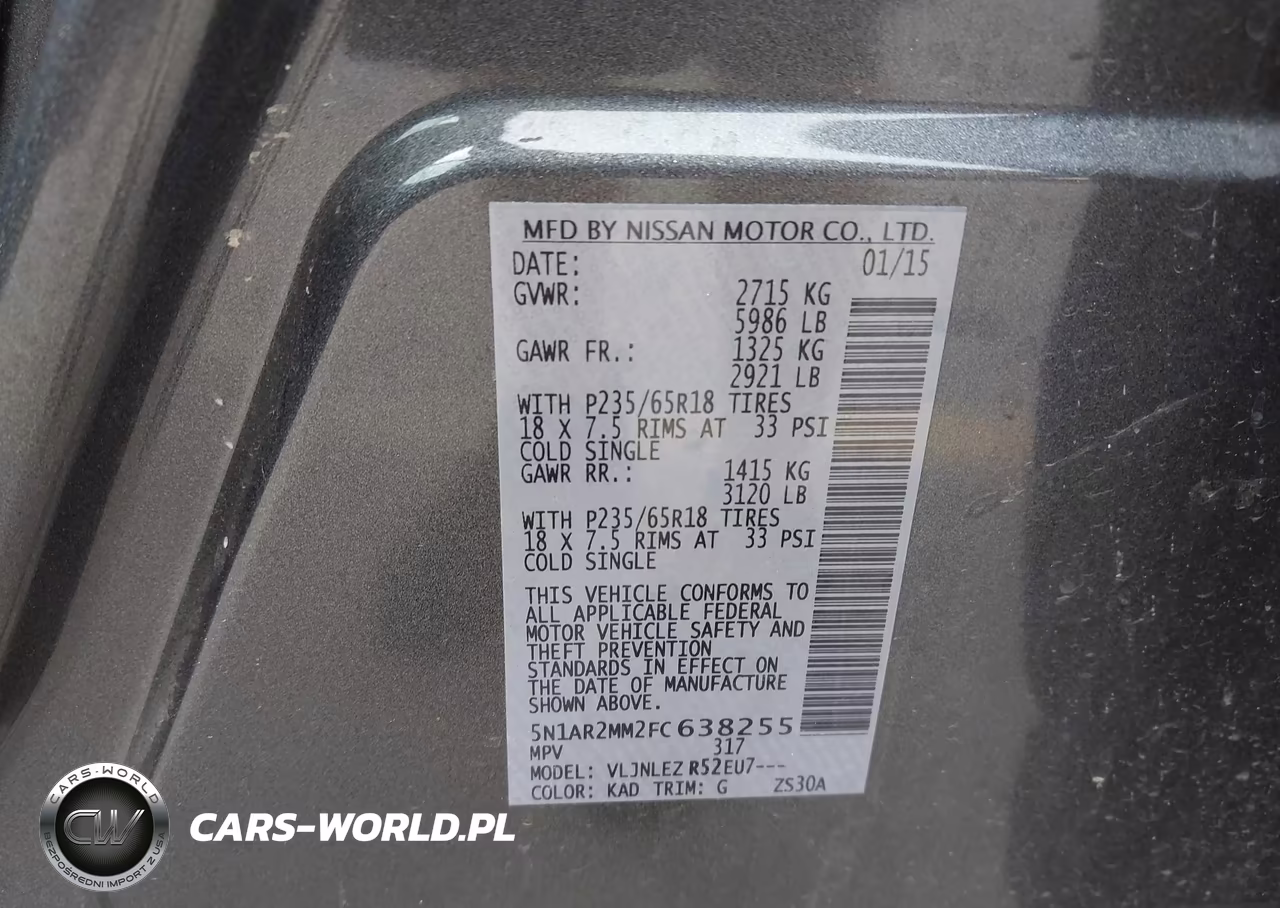 2015 Nissan Pathfinder VIN:5N1AR2MM2FC638255 - 9