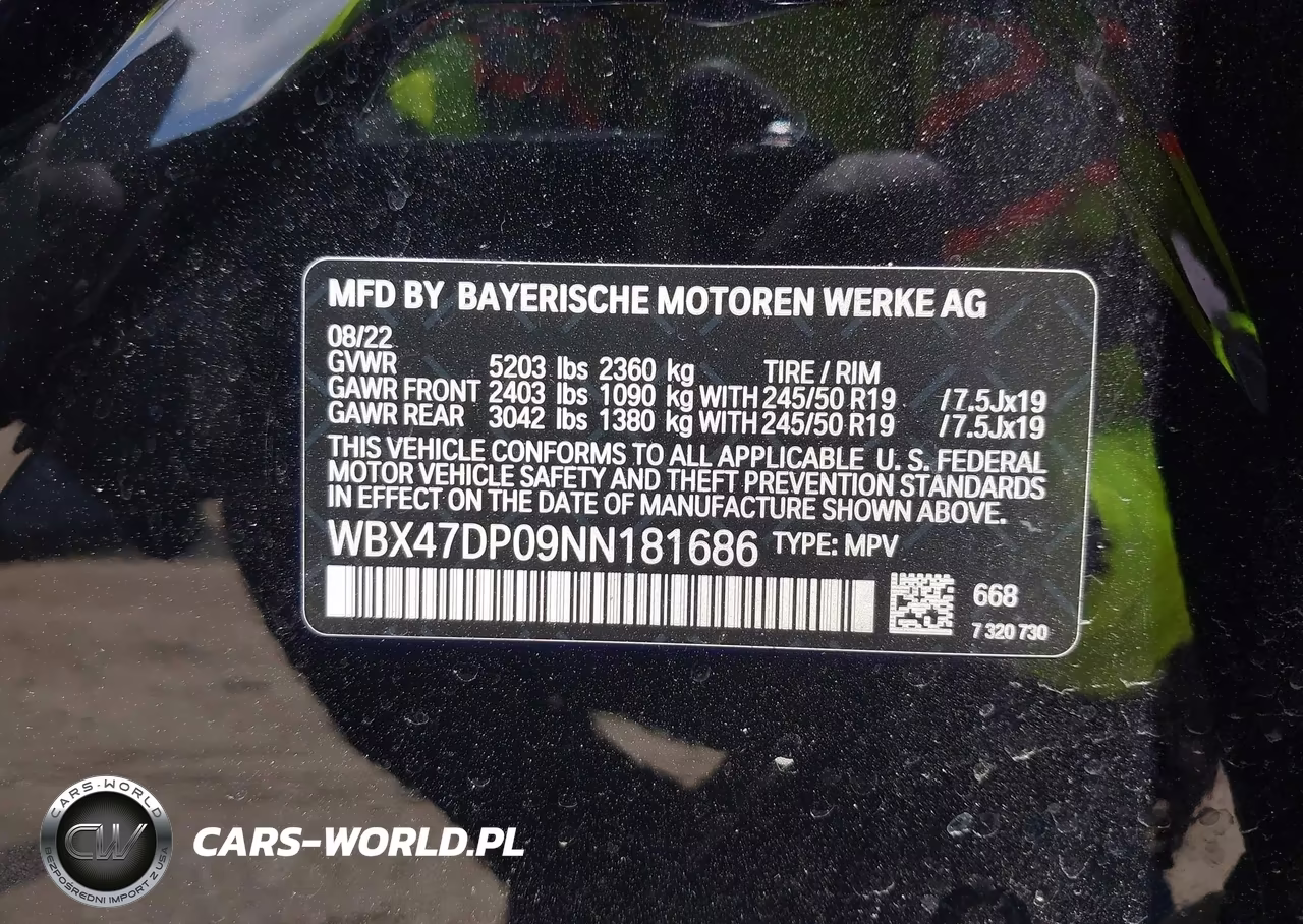 2022 BMW X3 Sdrive30I VIN:WBX47DP09NN181686 - 9