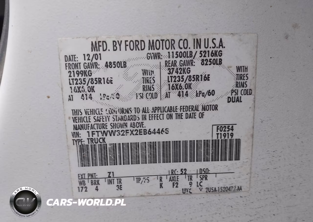 2002 Ford F-350 Lariat-Xl-Xlt VIN:1FTWW32FX2EB64468 - 9