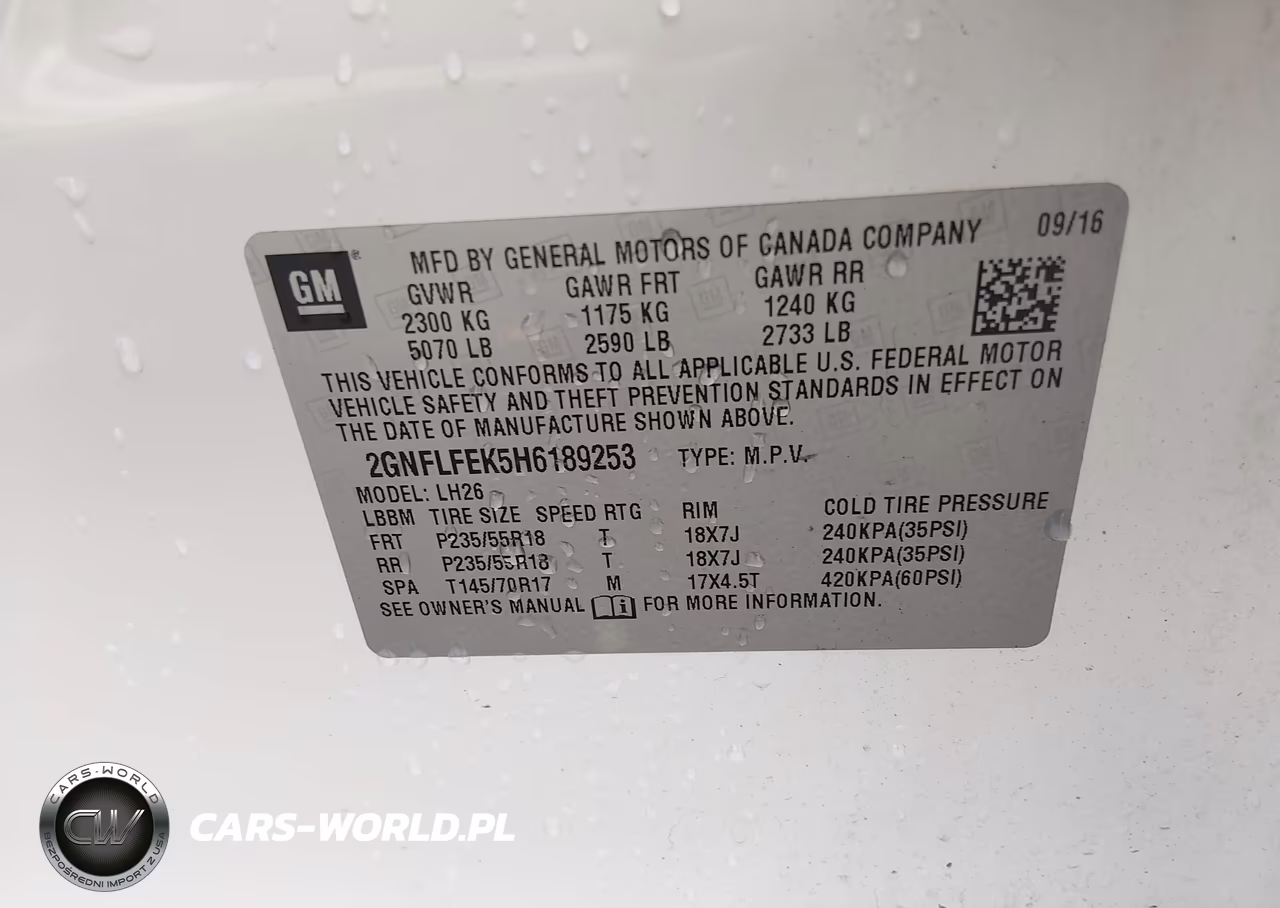 2017 Chevrolet Equinox Lt VIN:2GNFLFEK5H6189253 - 9