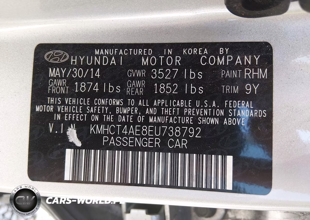 2014 Hyundai Accent Gls VIN:KMHCT4AE8EU738792 - 9