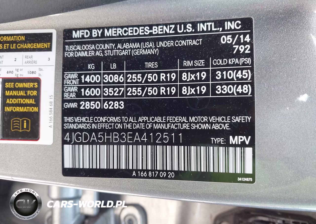 2014 Mercedes-Benz Ml 350 4Matic VIN:4JGDA5HB3EA412511 - 9